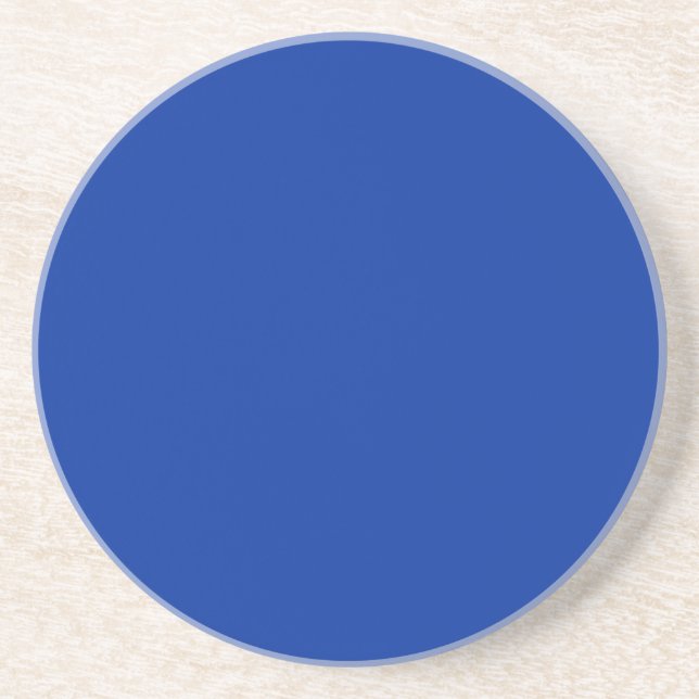 Electric Cobalt Solid Colour | Classic Elegant Coaster (Front)