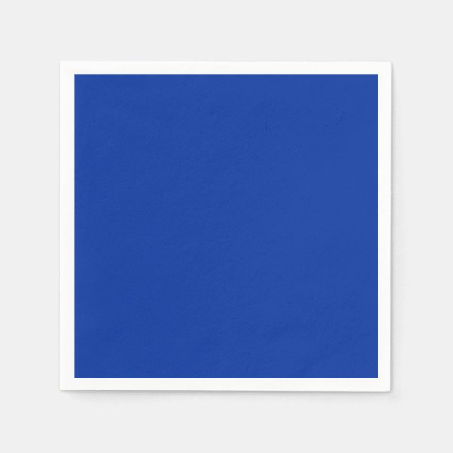 Electric Cobalt Solid Colour | Classic Elegant Napkin (Front)