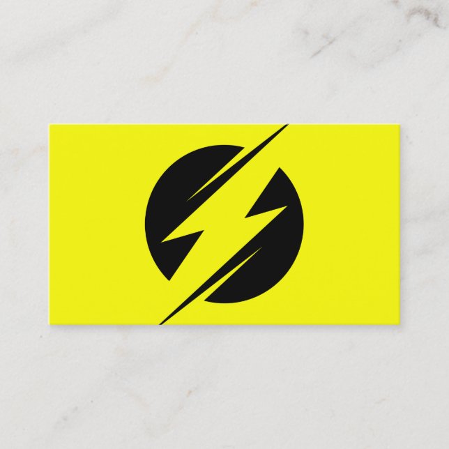 Electric Company - Electrician - Bolt Business Card (Front)