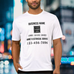 Electric Company Service QR code Logo Custom Work T-Shirt