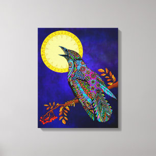 Electric Crow Canvas Print