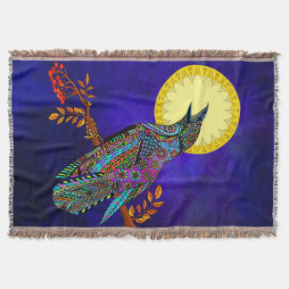 Electric Crow Throw Blanket