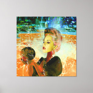 Electric cyborg canvas print