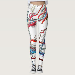 Electric Design-White Leggings