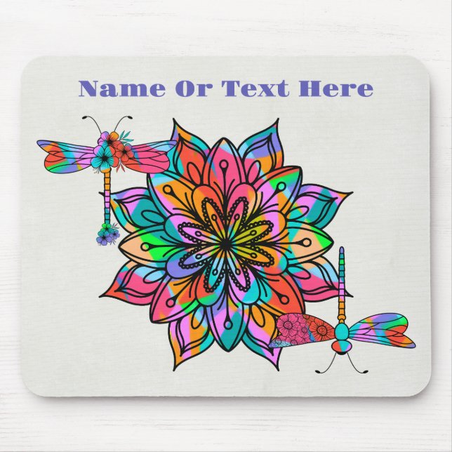 Electric Dragonfly Mouse Pad (Front)