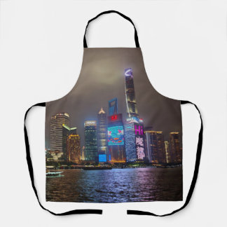 Electric Dreams - Futuristic Shanghai Skyline, A C Apron