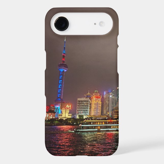 Electric Dreams - Futuristic Shanghai Skyline, A C Case-Mate iPhone Case (Back)