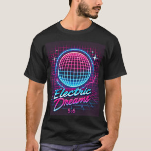 Electric Dreams Retro Futuristic Art Print T-Shirt