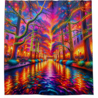 Electric Dreamscape: San Antonio Riverwalk