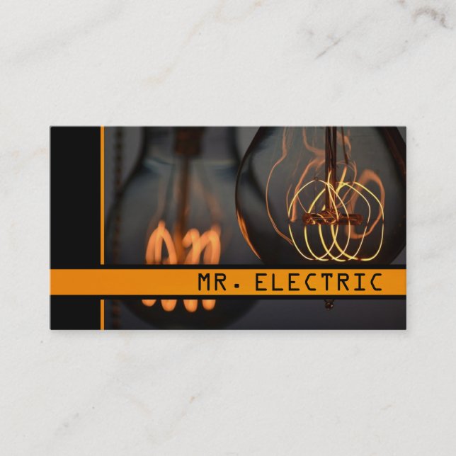 Electric Electrician Business Card (Front)