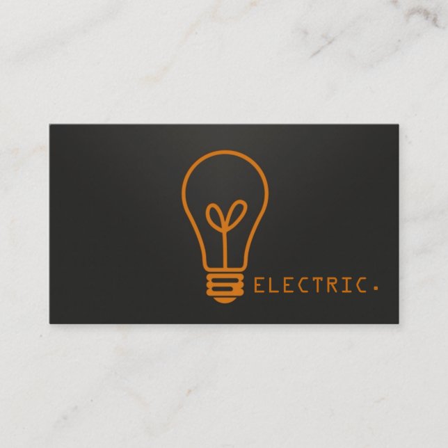 Electric Electrician Electricity Business Card (Front)