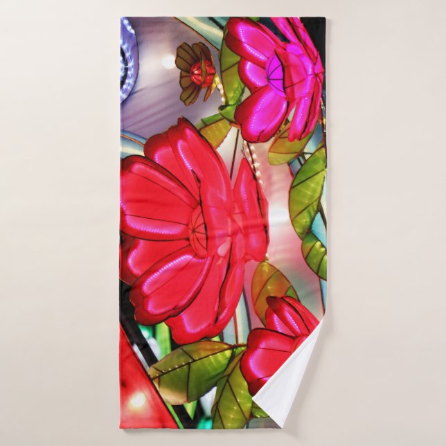 Electric Elegance in Rose  Bath Towel (Bath Towel)