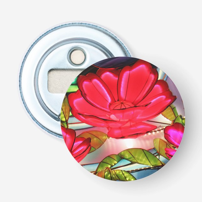 Electric Elegance in Rose  Bottle Opener (Front)