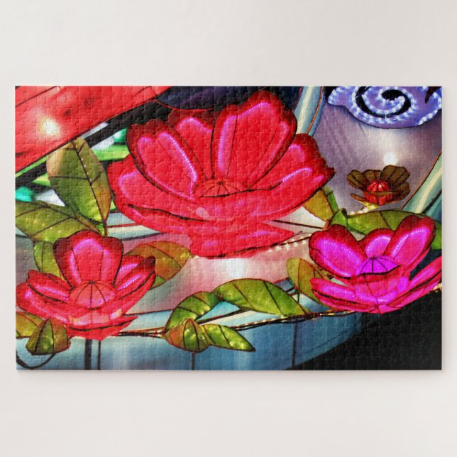 Electric Elegance in Rose  Jigsaw Puzzle (Horizontal)