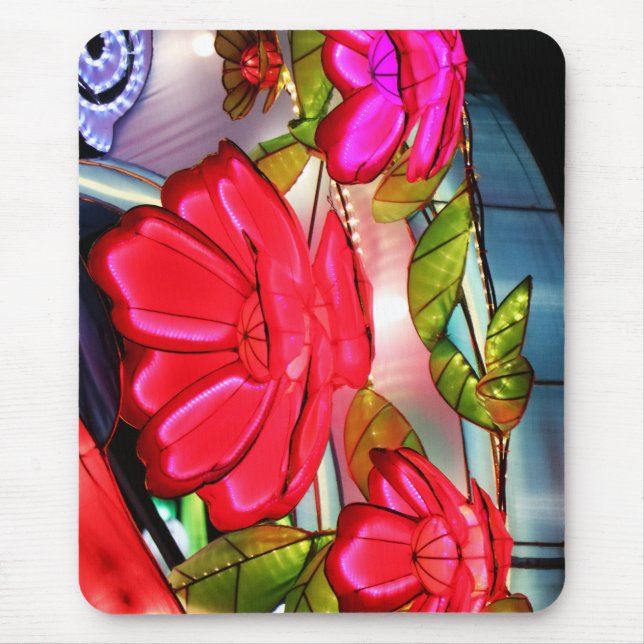 Electric Elegance in Rose  Mouse Pad (Front)