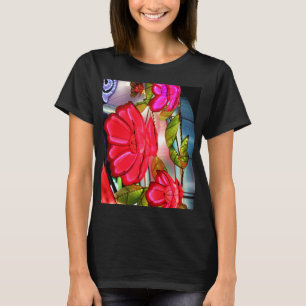 Electric Elegance in Rose T-Shirt