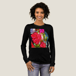 Electric Elegance in Rose Tri-Blend Shirt