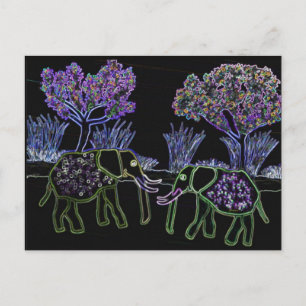 Electric Elephants Postcard