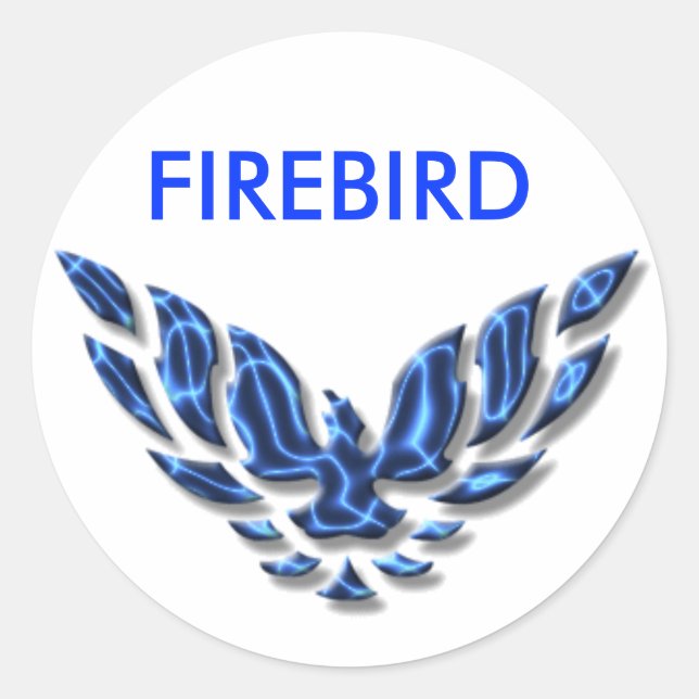 electric firebird classic round sticker (Front)