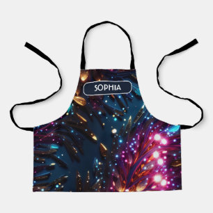 Electric Floral Colourful Personalised Pattern Apron