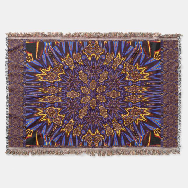 Electric Forget-Me-Nots 2 Throw Blanket (Front)