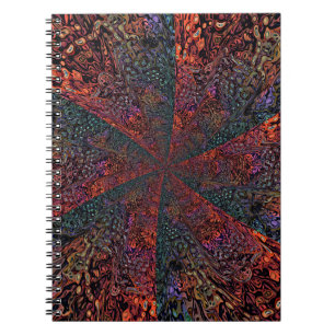 Electric Fractal Kaleidoscope Abstract Design Notebook