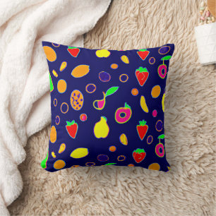 Electric Fruit Fiesta Design Cushion
