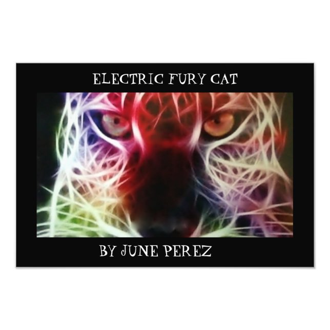 ELECTRIC FURY CAT PHOTO PRINT (Front)