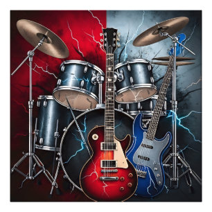 Electric Fury of Rock Photo Print