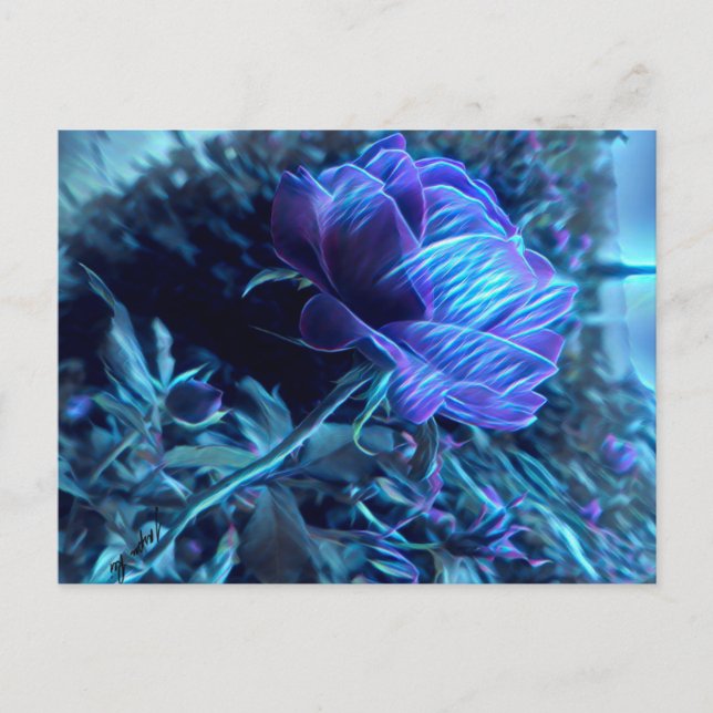 Electric Garden Rose Postcard (Front)