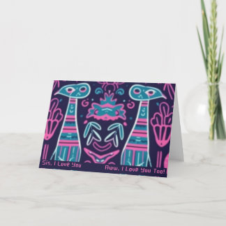 Electric Geometrics Doddle Sisterly Love Card