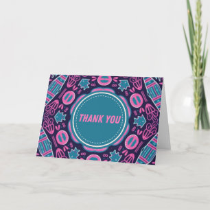 Electric Geometrics Doodle Thank You Card