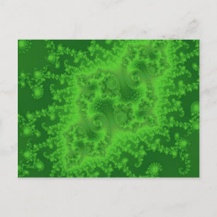 Electric Green Jellyfish Postcard