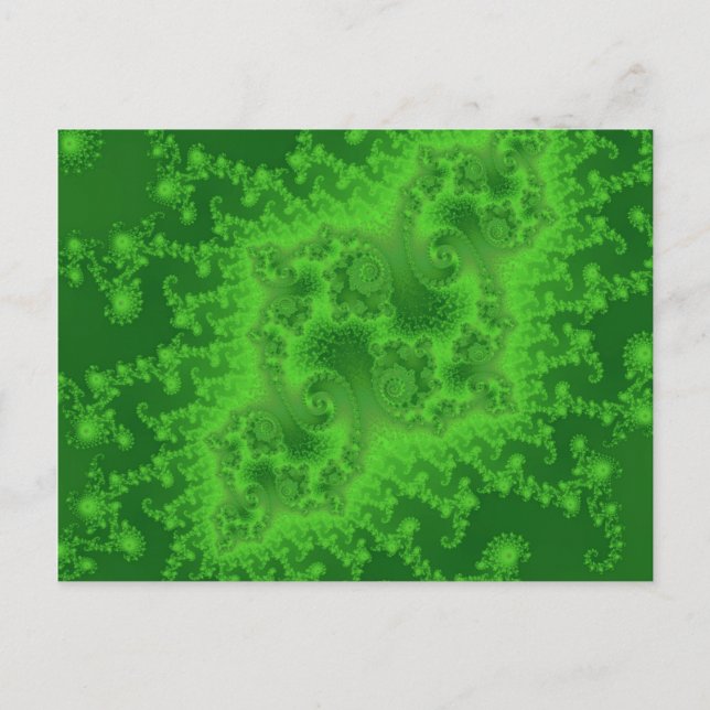 Electric Green Jellyfish Postcard (Front)
