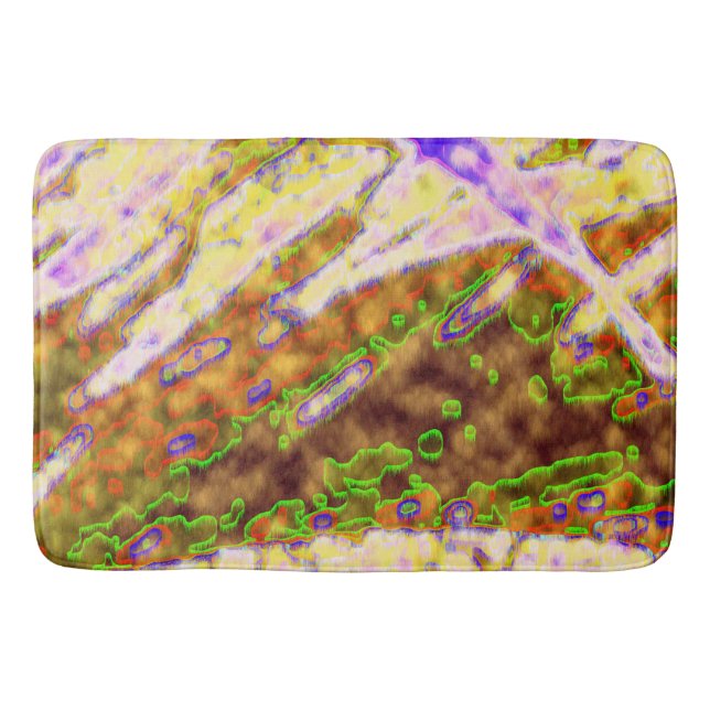 Electric Green Organic Bath Mat (Front)