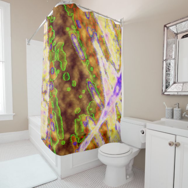 Electric Green Organic Shower Curtain (In Situ)