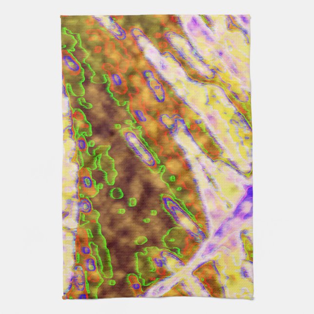 Electric Green Organic Tea Towel (Vertical)