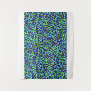 Electric Green Swirl Abstract Wall Tapestry