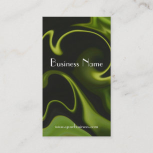 Electric Green Swirl Technology Business Card