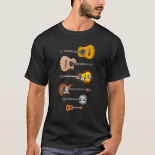 Electric Guitar Acoustic Guitar Banjo Ukulele Guit T-Shirt