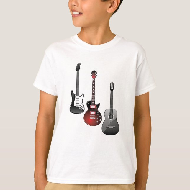 electric guitar, acoustic guitar T-Shirt (Front)