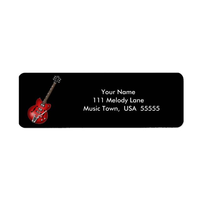 Electric Guitar Address Label (Front)