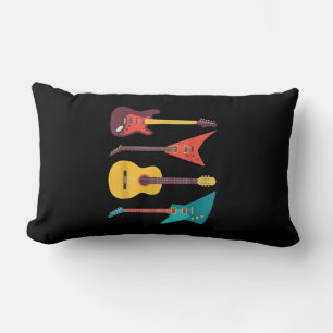 Electric Guitar And Acoustic Guitar Musician Gift Lumbar Cushion
