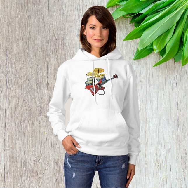 Electric Guitar And Drums Hoodie (Creator Uploaded)