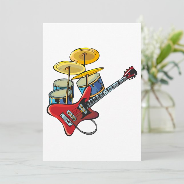 Electric Guitar And Drums Invitation (Creator Uploaded)