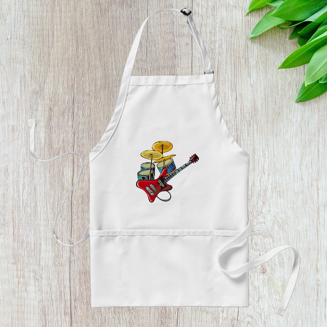 Electric Guitar And Drums Standard Apron (Creator Uploaded)