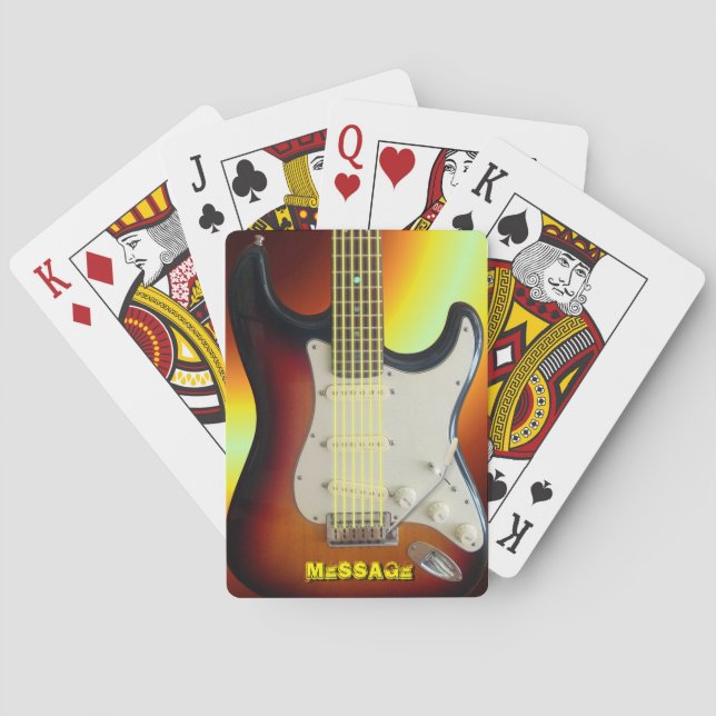 Electric Guitar Art 1 Playing Cards (Back)