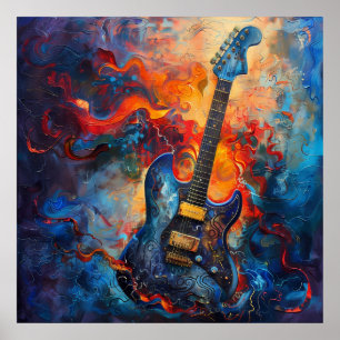 Electric Guitar Art Poster