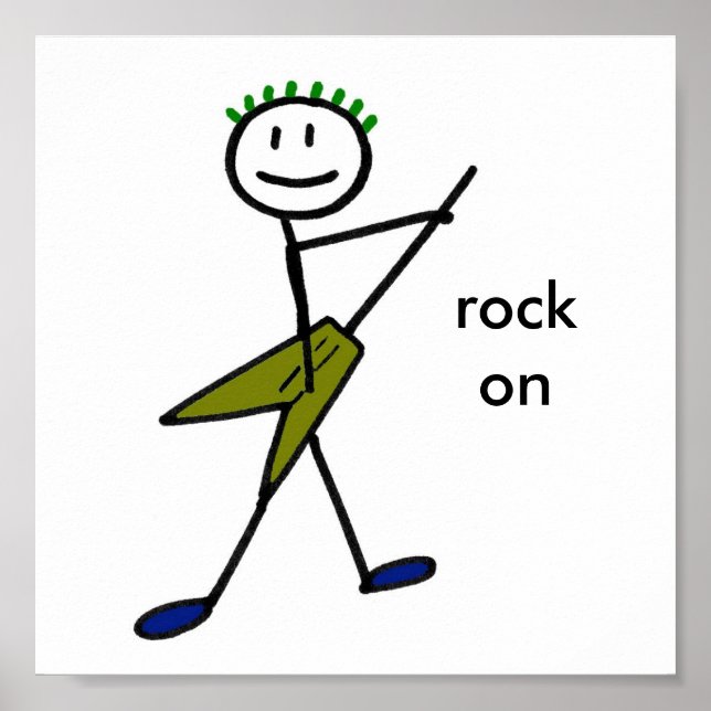 Electric Guitar Boy Poster (Front)