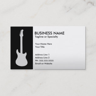 electric guitar business card
